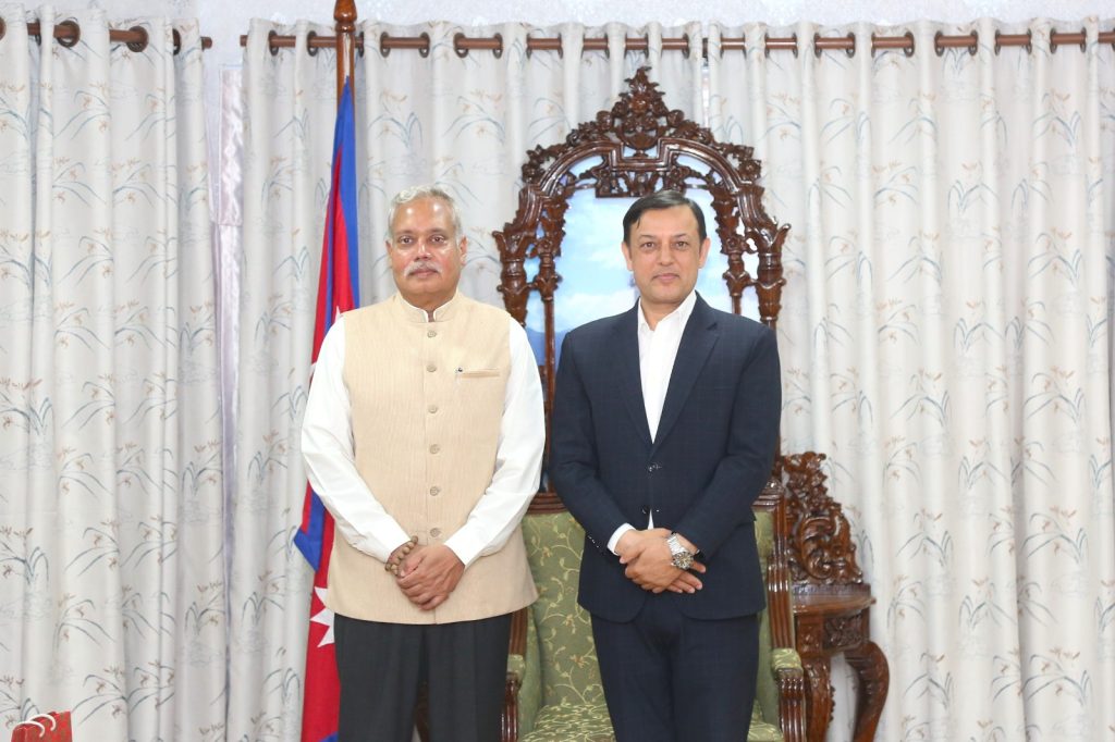 सभामुख अर्याल र भारतीय राजदूत श्रीवास्तवबीच द्विपक्षीय सम्बन्धबारे छलफल
