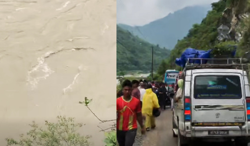 सिन्धुलीमा सुनकोसीमा खसेको कारमा चालकसहित ३ जना सवार, बस चालक नियन्त्रणमा